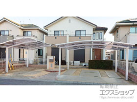 のカーポート ネスカR (ラウンドスタイル) ワイド 積雪〜20cm対応 施工例