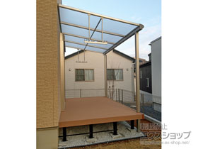 のテラス屋根 ヴェクターテラス F型 テラスタイプ 単体 積雪〜20cm対応 施工例
