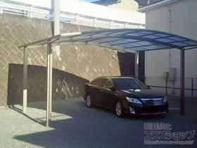 のカーポート ネスカR (ラウンドスタイル) ワイド 積雪〜20cm対応 施工例