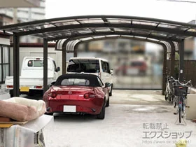 LIXIL(リクシル)のカーポート ネスカR (ラウンドスタイル) ワイド 積雪～20cm対応 施工例