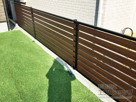 のフェンス・柵 モクアルフェンス 横板タイプ 自由柱施工 施工例
