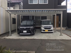 のカーポート エフルージュ ツイン100 積雪〜100cm対応 施工例