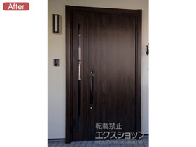 玄関ドア リシェント玄関ドア3 断熱K4仕様 手動 親子仕様(ランマ無)R M17型 施工例