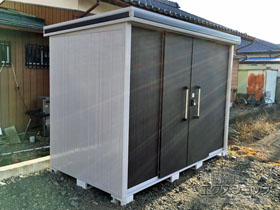 の物置・屋外倉庫 エルモ 一般型 2920×1520×2120（LMD-2915） LMD-2915-DW 施工例