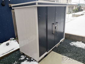 の物置・屋外倉庫 エルモ 積雪型 2570×1170×2121（LMDS-2511） LMDS-2511-SM 施工例