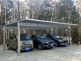 のカーポート エフルージュ トリプル50 積雪〜50cm対応 施工例