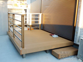 のウッドデッキ レストステージ 幕板納まり 施工例