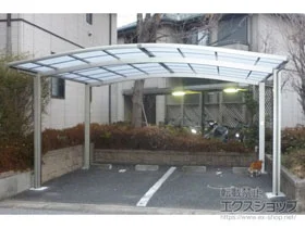 LIXIL(リクシル)のカーポート ネスカR (ラウンドスタイル) ワイド 積雪～20cm対応 施工例