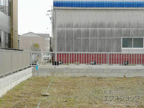 のフェンス・柵 ミエッタフェンス 防犯たて格子タイプ 自由柱施工 施工例