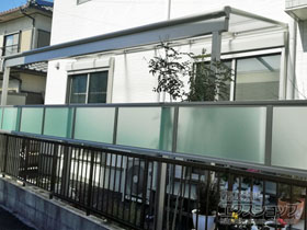 のテラス屋根 ヴェクターテラス F型 テラスタイプ 単体 積雪〜20cm対応 施工例