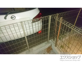 のフェンス・柵 ハイグリッドフェンスUF8型 フリーポールタイプ 施工例