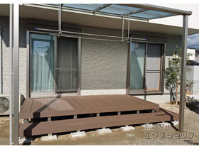のテラス屋根 ヴェクターテラス F型 テラスタイプ 単体 積雪〜20cm対応 施工例