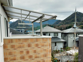 のバルコニー・ベランダ屋根 ヴェクターテラス F型 屋根タイプ 単体 積雪〜20cm対応 施工例