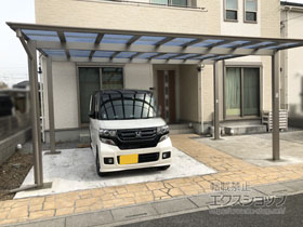 のカーポート ネスカF (フラットスタイル) ワイド 積雪〜20cm対応 施工例