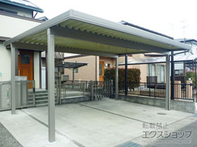 のカーポート テリオスポートIII 1500 2台用 角柱/4本柱 積雪〜50cm対応 施工例