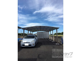 のカーポート ネスカR (ラウンドスタイル) ワイド 積雪〜20cm対応 施工例