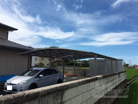 のカーポート ネスカR (ラウンドスタイル) ワイド 積雪〜20cm対応 施工例