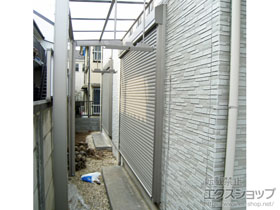 の窓シャッター デュオPG イタリヤシャッター 半外付型 電動リモコン式 2枚建 テラス 施工例