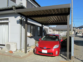 のカーポート テリオスポートIII 1500 角柱4本柱 積雪〜50cm対応 施工例