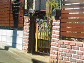 の門扉 エルマージュ 1型 片開き 柱使用 施工例