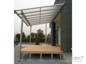 のテラス屋根 ヴェクターテラス F型 テラスタイプ 単体 積雪〜20cm対応 施工例