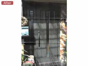 の玄関ドア リシェント玄関ドア3 アルミ仕様 手動 親子仕様(ランマ無)R C12N型 施工例