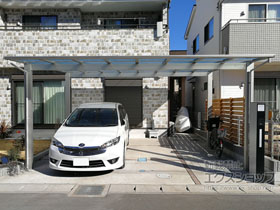 のカーポート エフルージュ ツイン 積雪〜20cm対応 施工例