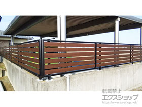 のフェンス・柵 モクアルフェンス 横板タイプ 自由柱施工 施工例