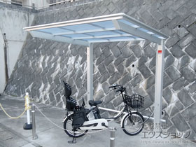 のサイクルポート・駐輪場 フーゴFミニ (フラットスタイル) 積雪〜20cm対応 施工例