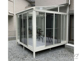 のテラス囲い・サンルーム サニージュF型 床納まり ランマ無 積雪〜20cm対応 施工例