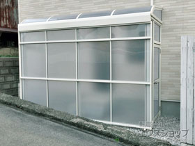 のストックヤード スピーネストックヤードR型 パネルタイプ ヤード仕様 積雪〜20cm対応 施工例