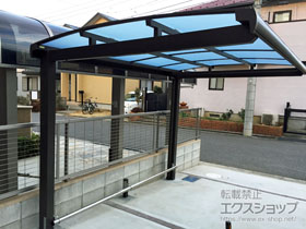 のサイクルポート・駐輪場 フーゴAミニ (アーチスタイル) 積雪〜20cm対応 施工例