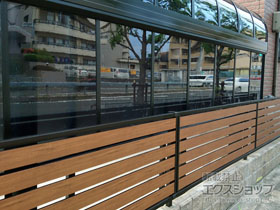 のフェンス・柵 モクアルフェンス 横板タイプ 自由柱施工 施工例