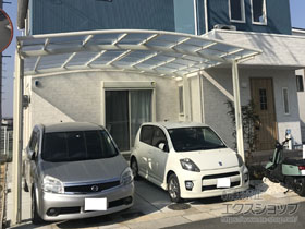 のカーポート ネスカR (ラウンドスタイル) ワイド 積雪〜20cm対応 施工例