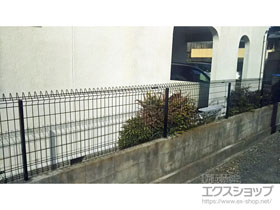 のフェンス・柵 メッシュフェンス G10-R 自由柱 施工例