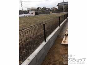 のフェンス・柵 イーネットフェンス2F型 自由柱施工 施工例