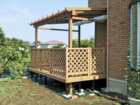 のテラス屋根 ナチュレ 壁寄せ納まり 単体 積雪〜20cm対応 施工例