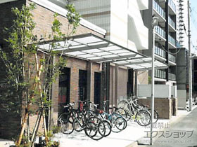 のサイクルポート・駐輪場 フーゴFミニ (フラットスタイル) 積雪〜20cm対応 施工例