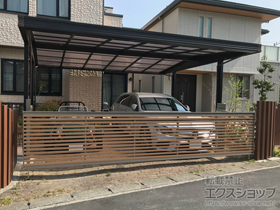 のカーゲート ワイドオーバードアS3型 マテリアルカラー 電動式 施工例