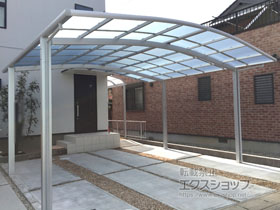 のカーポート ネスカR (ラウンドスタイル) ワイド 積雪〜20cm対応 施工例