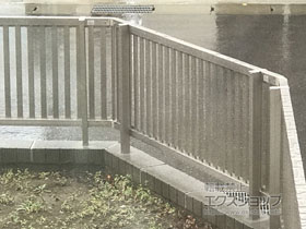 のフェンス・柵 プレスタフェンス 4型 太たて桟 フリーポールタイプ 施工例