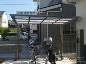 のサイクルポート・駐輪場 ネスカFミニ (フラットスタイル) 積雪〜20cm対応 施工例