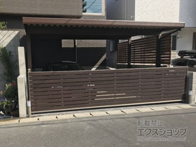 のカーポート レオンポートneo 2台用 角柱4本柱 積雪〜50cm対応 施工例