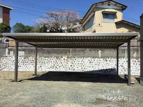 のカーポート テリオスポートIII 1500 3台用 角柱4本仕様 積雪〜50cm対応 施工例
