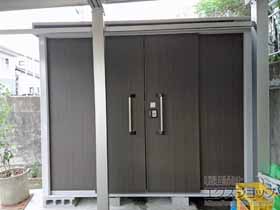 の物置・屋外倉庫 エルモ 積雪型 2570×820×2125 LMDS-2508-DW 施工例