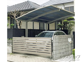 のカーポート フーゴR (ラウンドスタイル) 積雪〜20cm対応 施工例