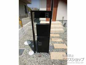 機能門柱・ポスト フレムス1型 木調タイプ 施工例