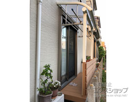 のウッドデッキ リウッドデッキ 200＋ リウッドデッキフェンス3型＜横スリット＞ 施工例