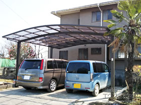 のカーポート ネスカR (ラウンドスタイル) ワイド 積雪〜20cm対応 施工例