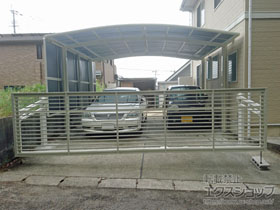 のカーポート ネスカR (ラウンドスタイル) ワイド 積雪〜20cm対応 施工例